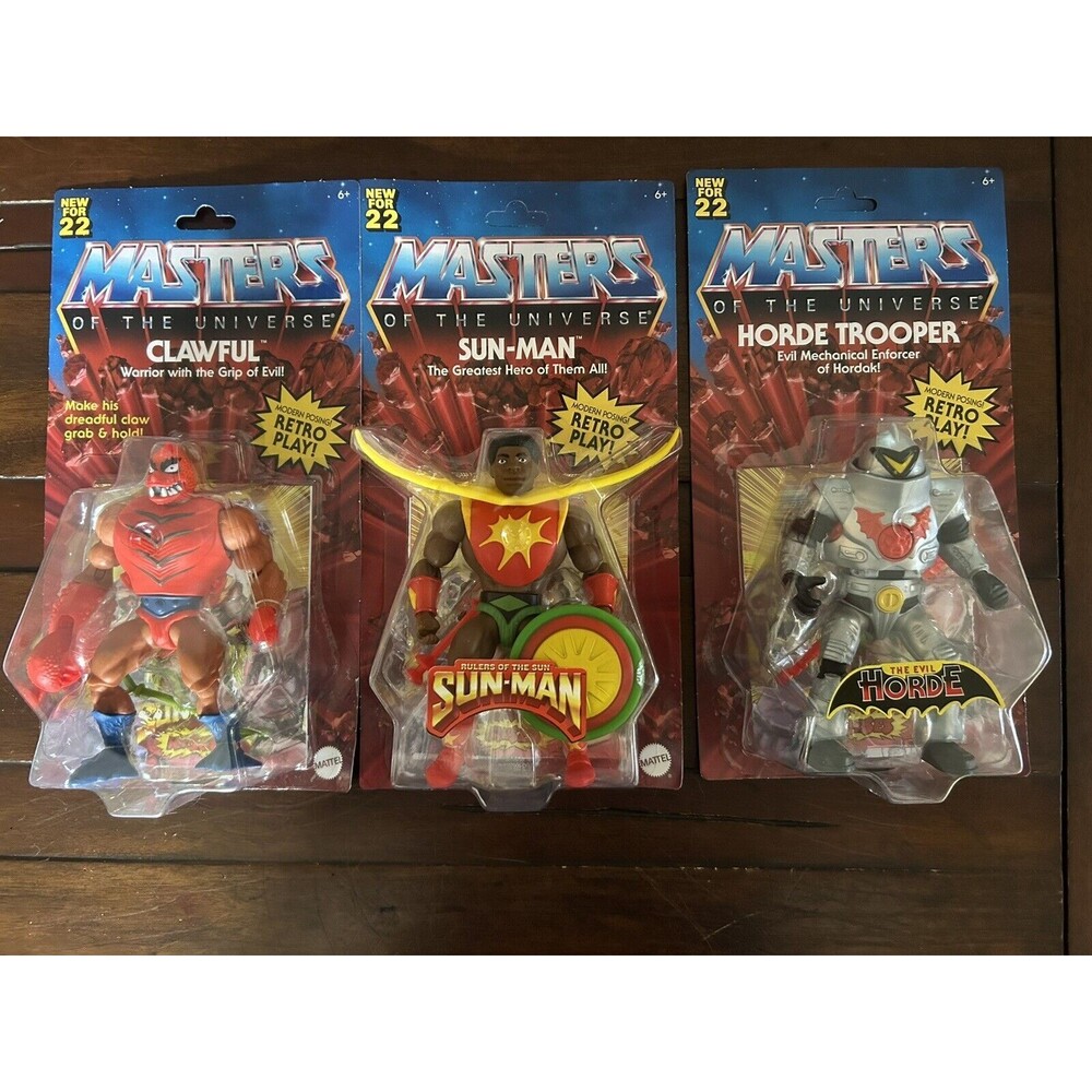Masters Of The Universe Three Figure Bundle New In Packaging
